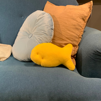 Goldfish plush on sofa